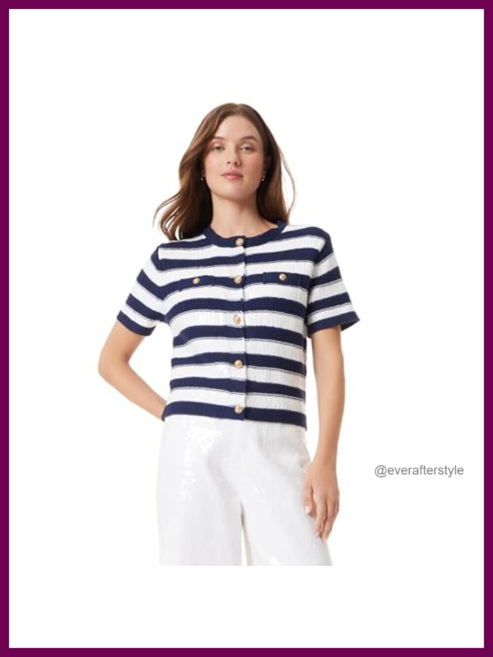 Feminine Short Sleeve Button Up Cardigan Band Collar High Hip Length